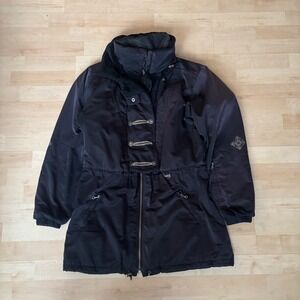 NILS Resort Collection Women Black Full Zip Jacket Parka Style Size 12